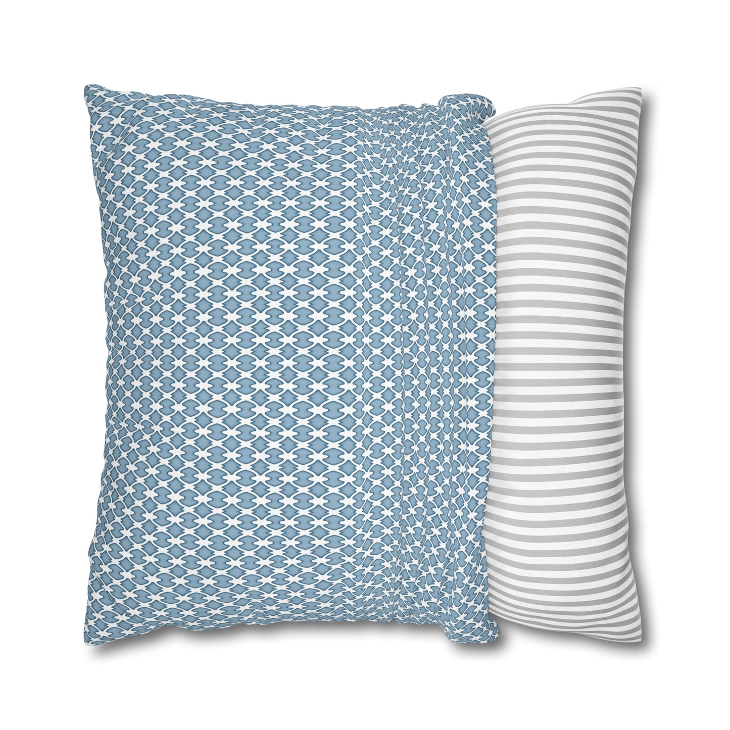 Blue Lattice Canvas Pillowcase