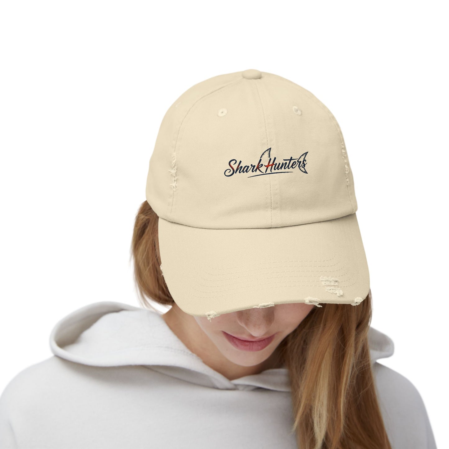 Shark Hunters  Distressed Hat