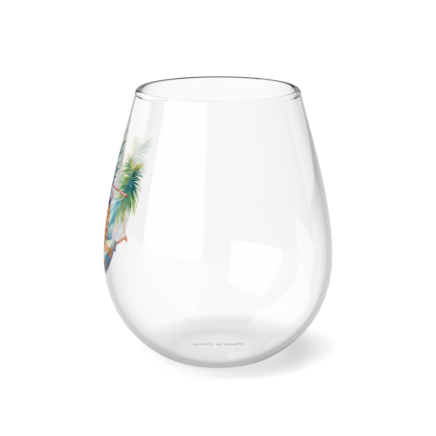 Tropical Bliss Wine Glass Collection-Hammock Pineapple Bliss