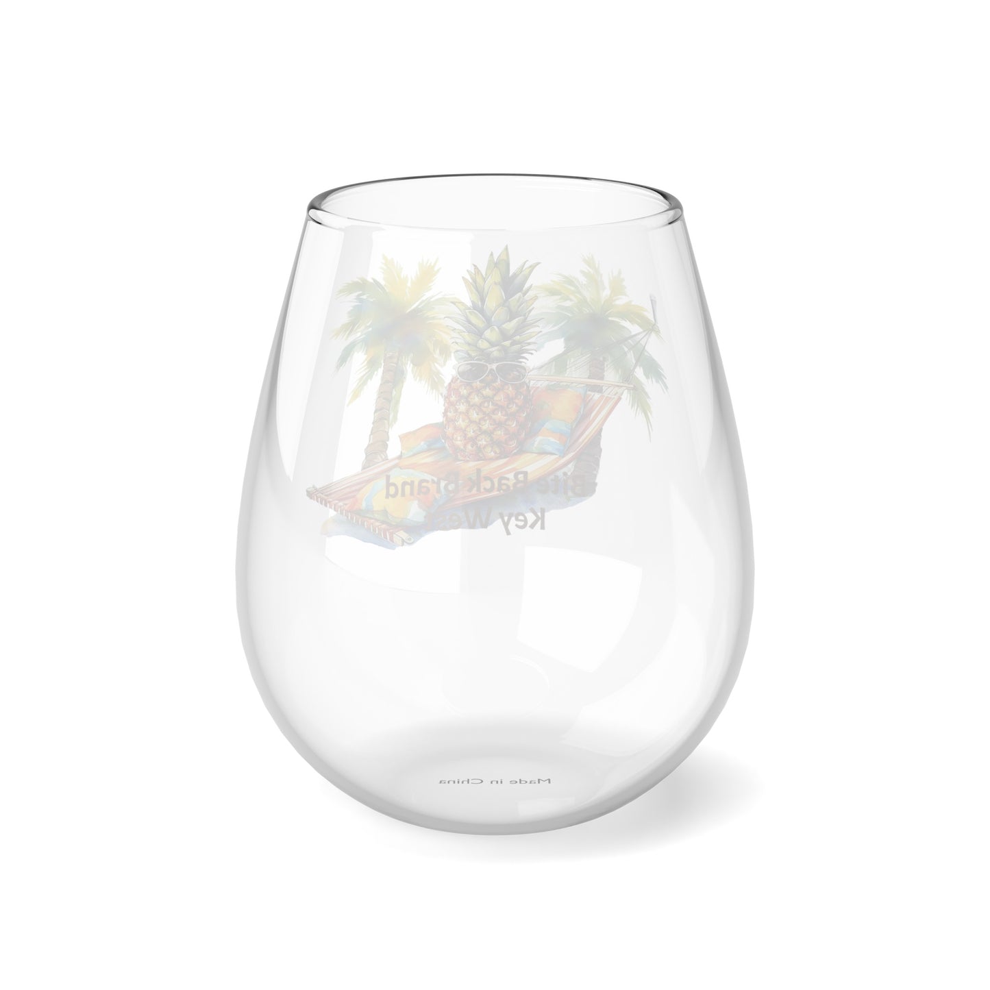 Tropical Bliss Wine Glass Collection-Pineapple Paradise