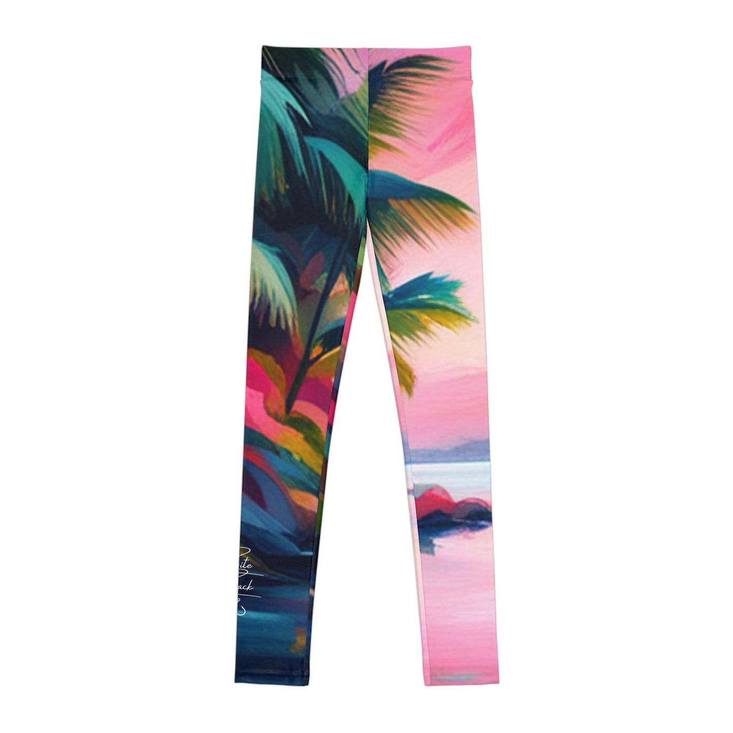 Palm Tree Pink Youth Leggings