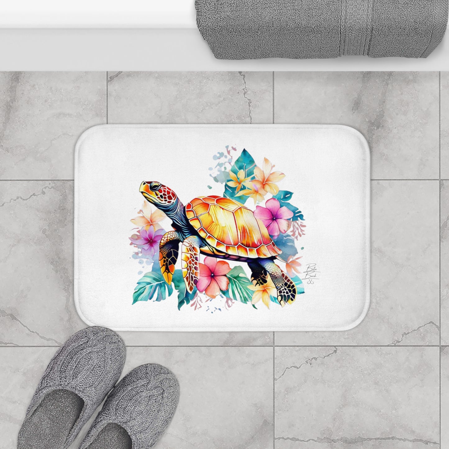 Tropical Turtle Bath Mat