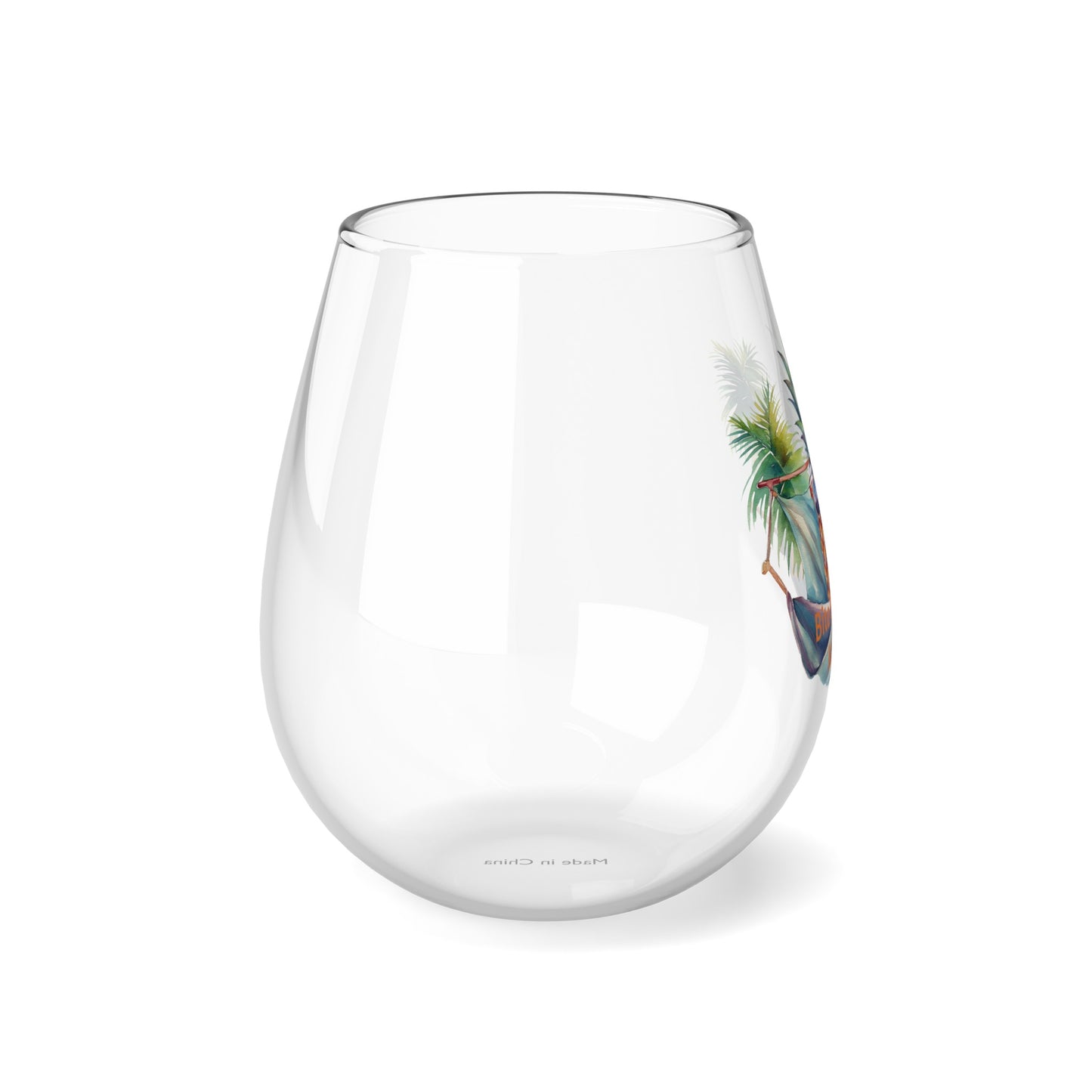 Tropical Bliss Wine Glass Collection-Hammock Pineapple Bliss