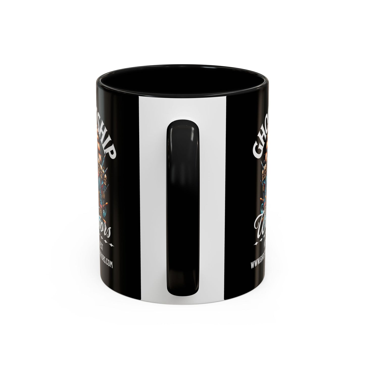 Ghost Ship Warriors Coffee Mug — Pirate Skull Accent Mug (11/15 oz)