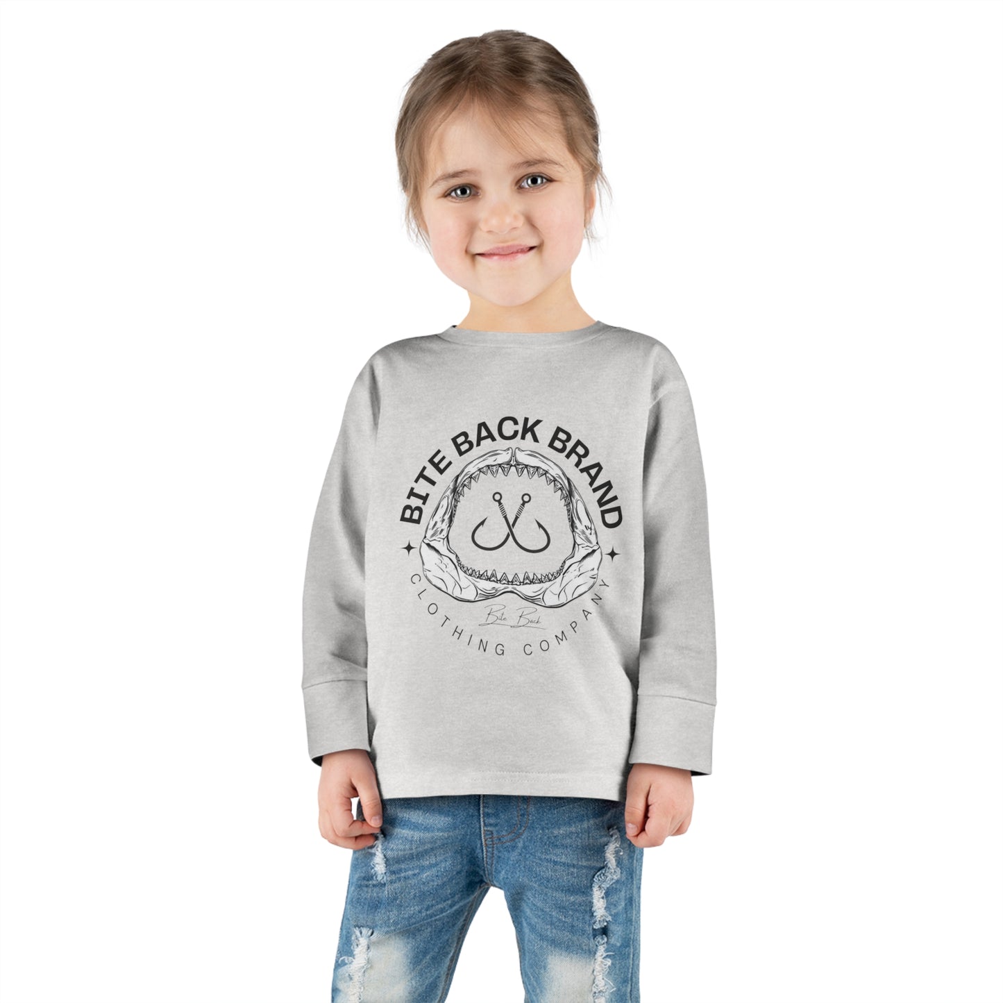 Shark Jaw Toddler Long Sleeve Cotton™ Tee