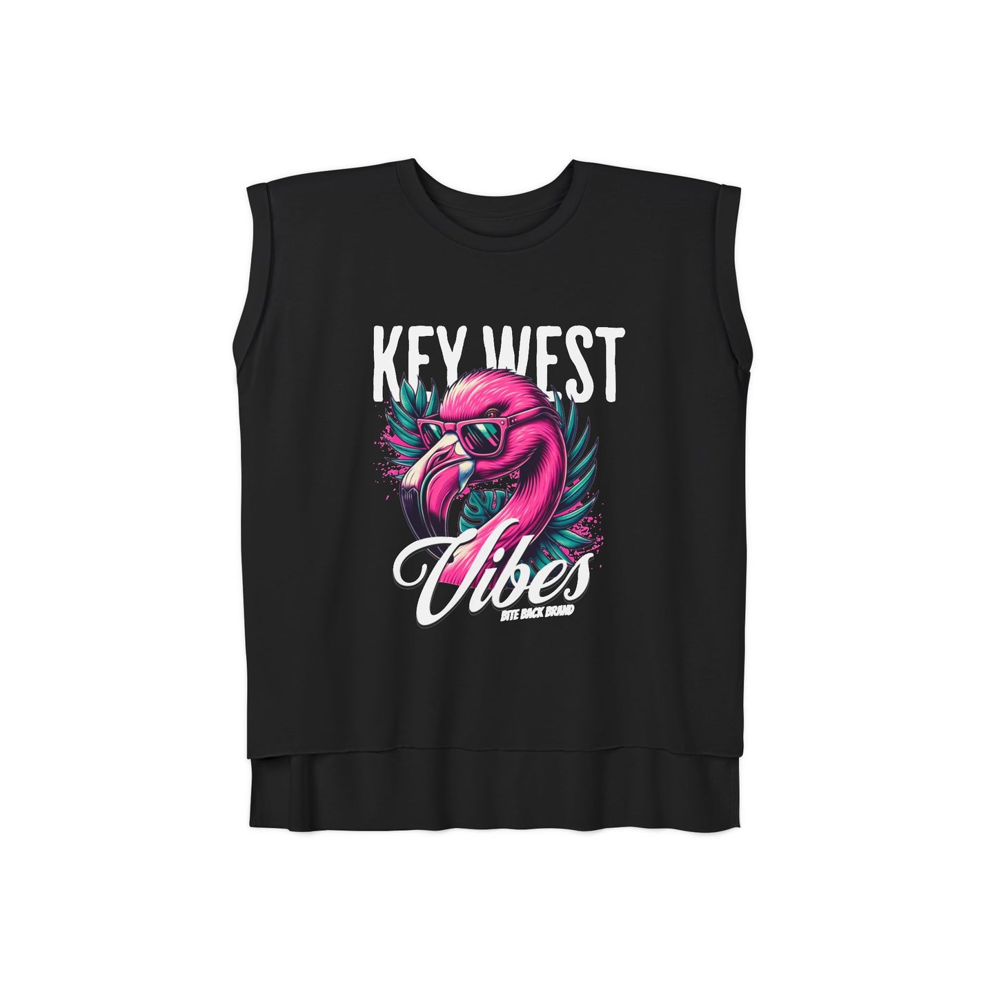 Key West Vibes Rolled Cuffs Muscle Tee