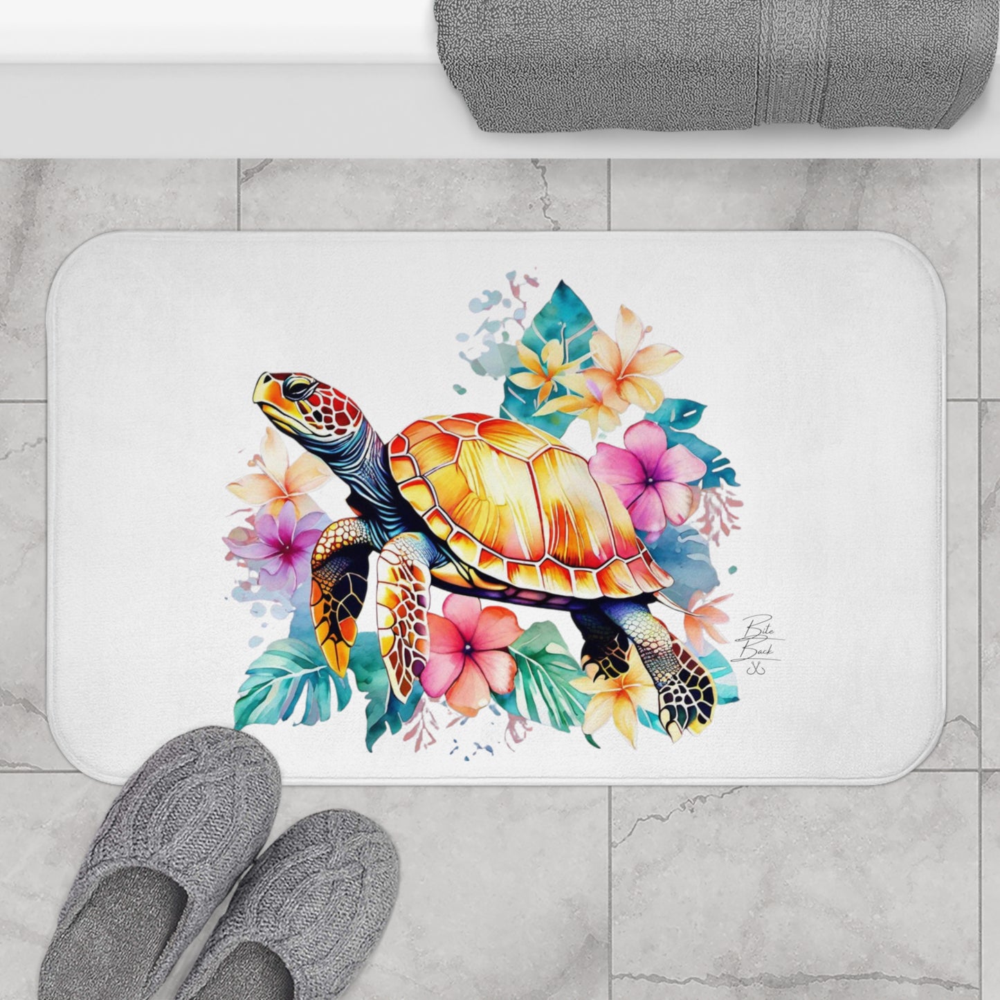 Tropical Turtle Bath Mat
