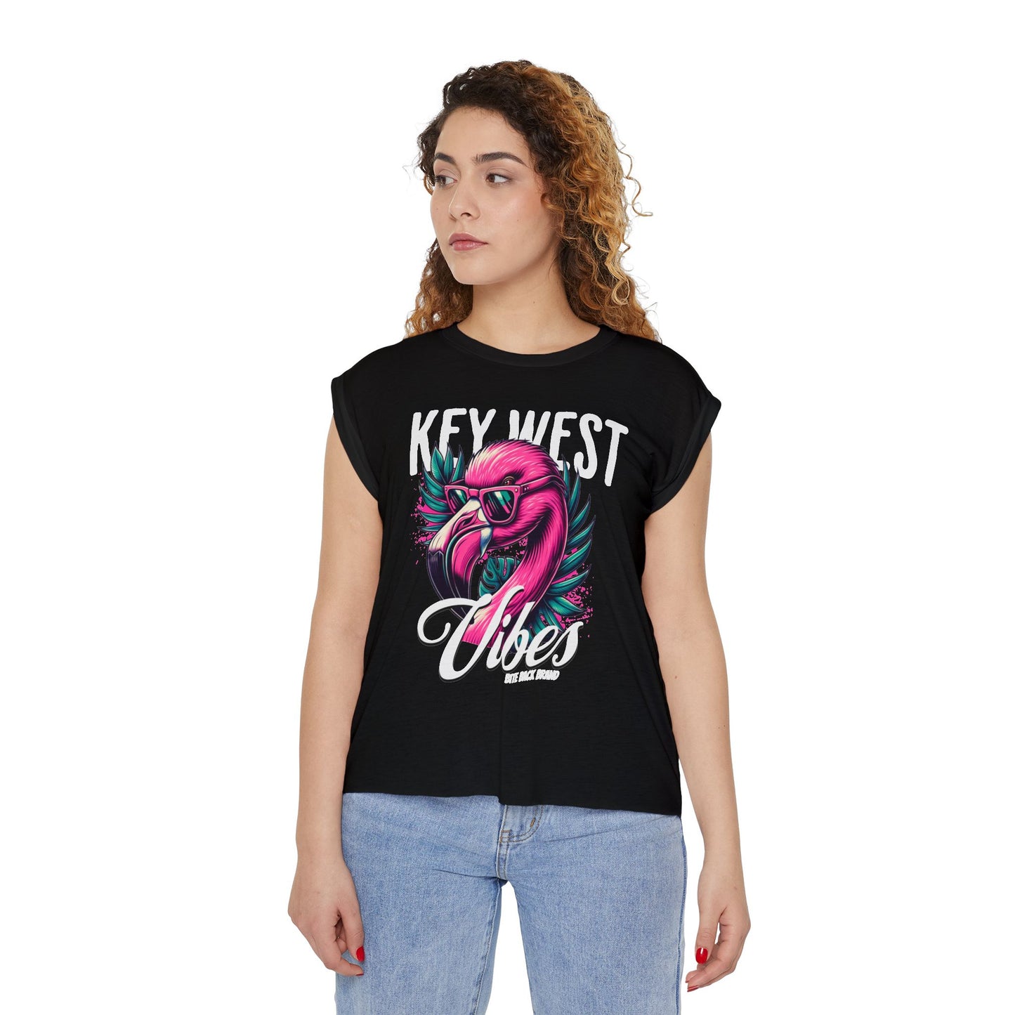 Key West Vibes Rolled Cuffs Muscle Tee