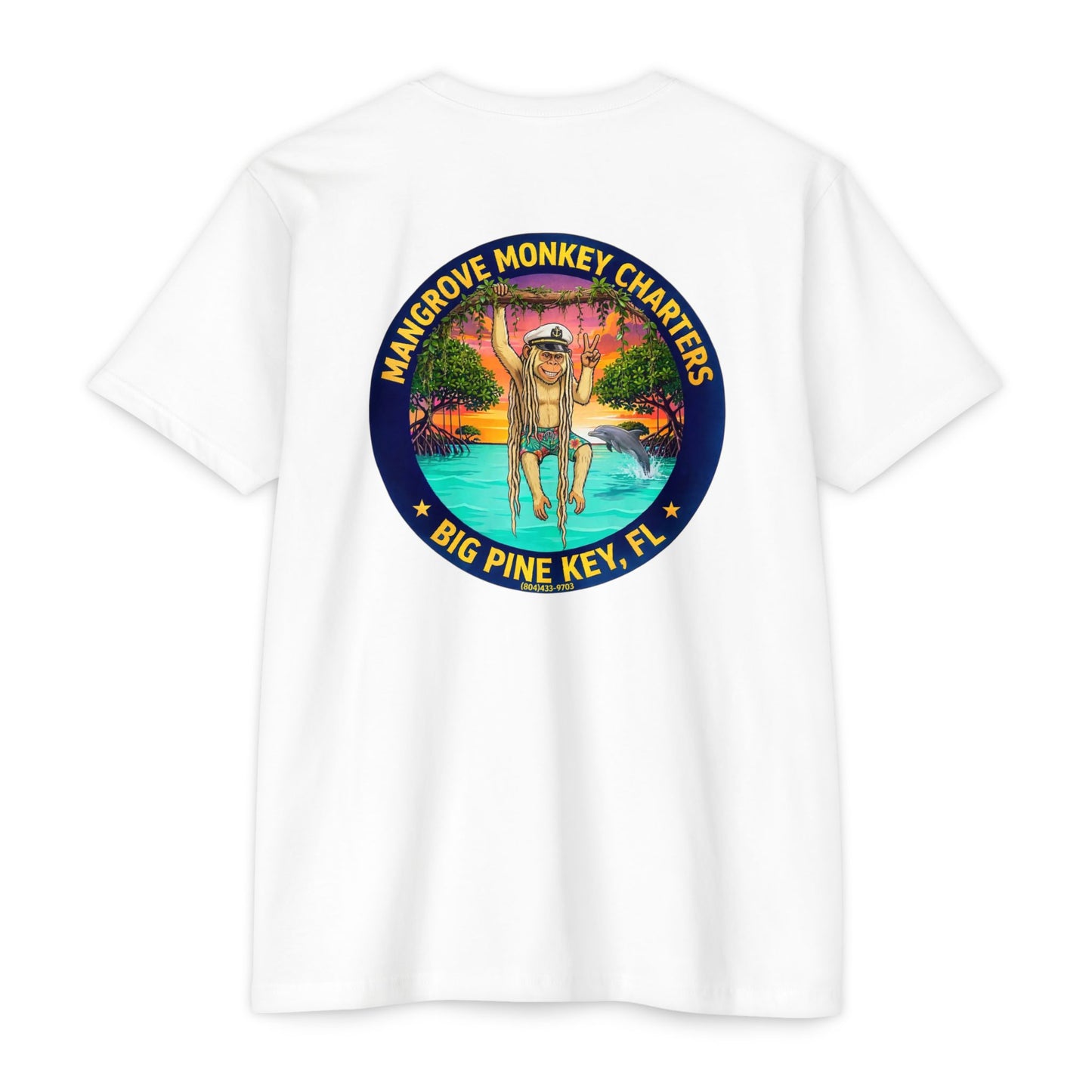 Mangrove Monkey Charters T-Shirt — Big Pine Key Boat Tour Tee