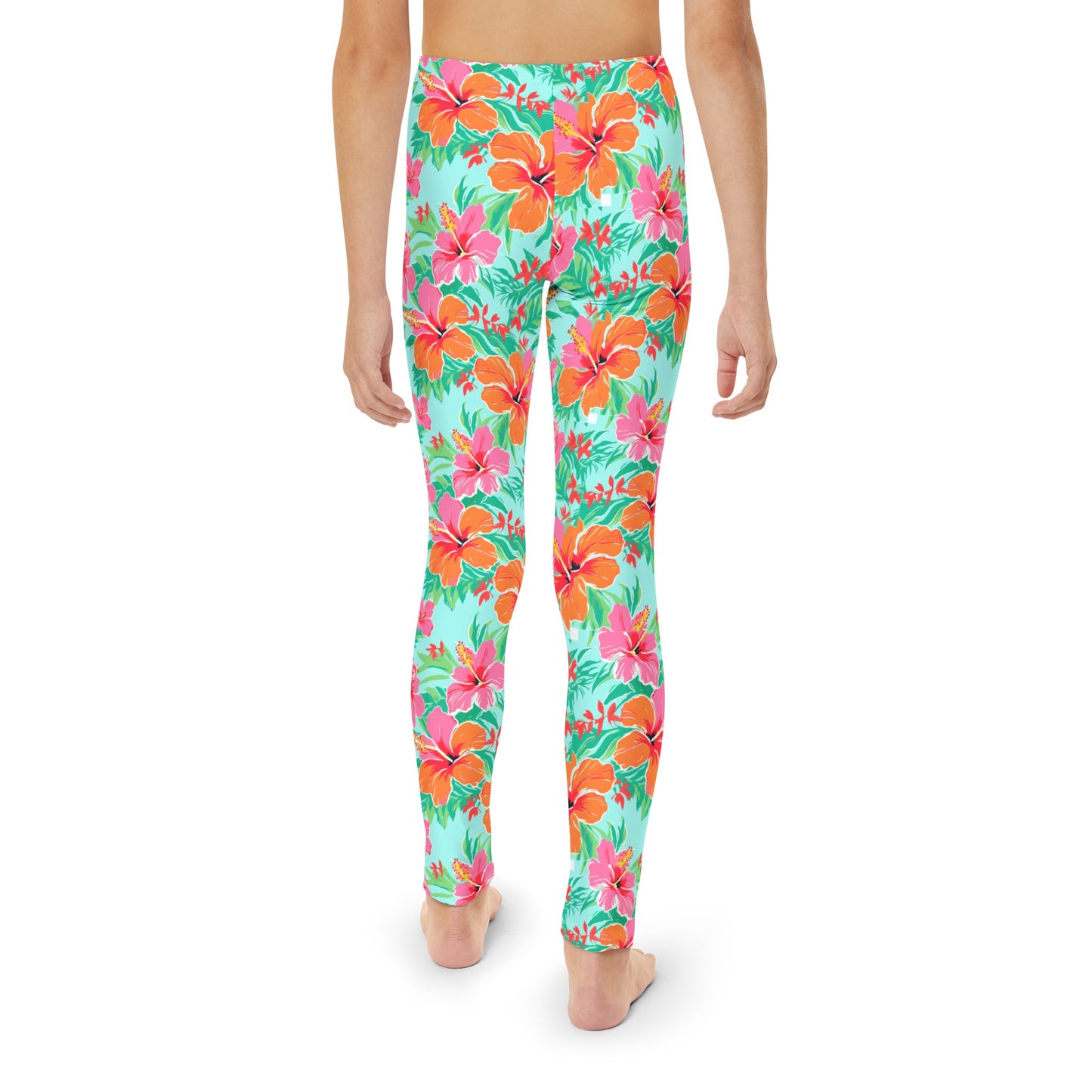 Paradise Hibiscus Bloom Leggings-Youth Full-Length Leggings