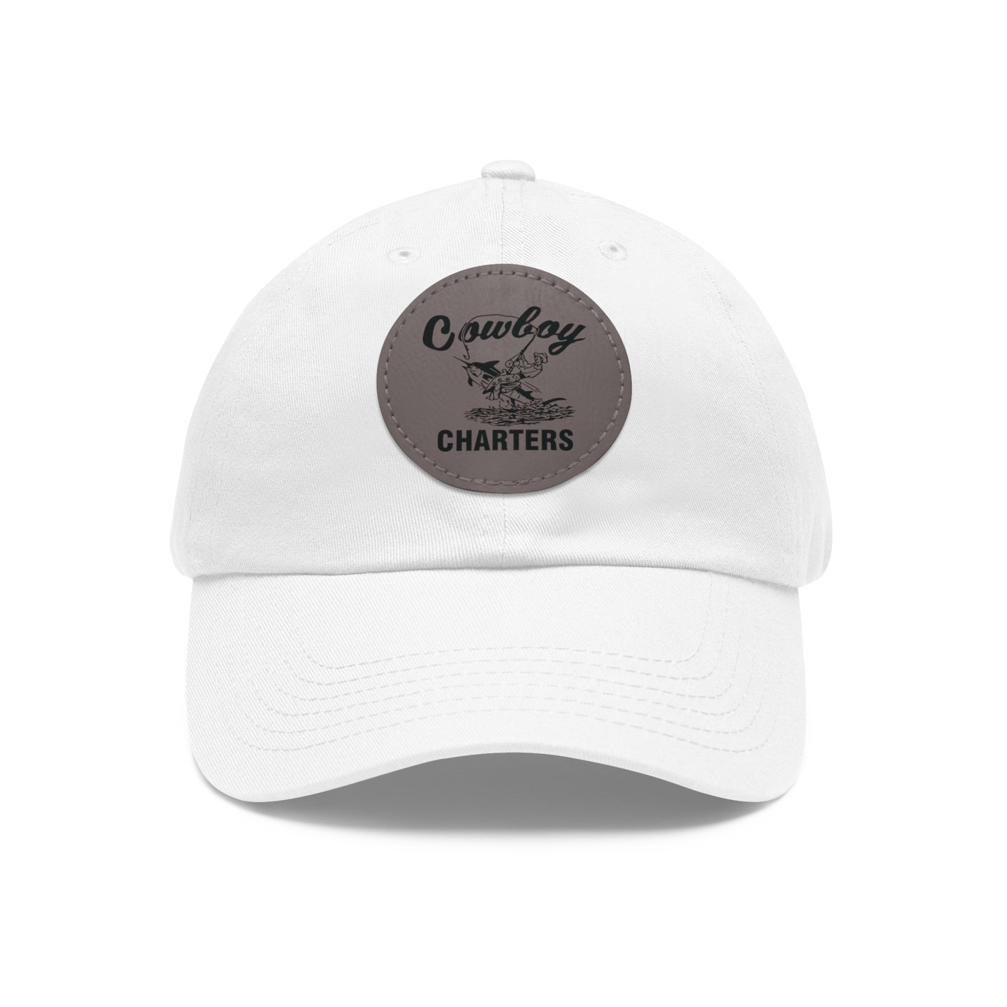 Cowboy Charters Dad Hat with Leather Patch (Round)