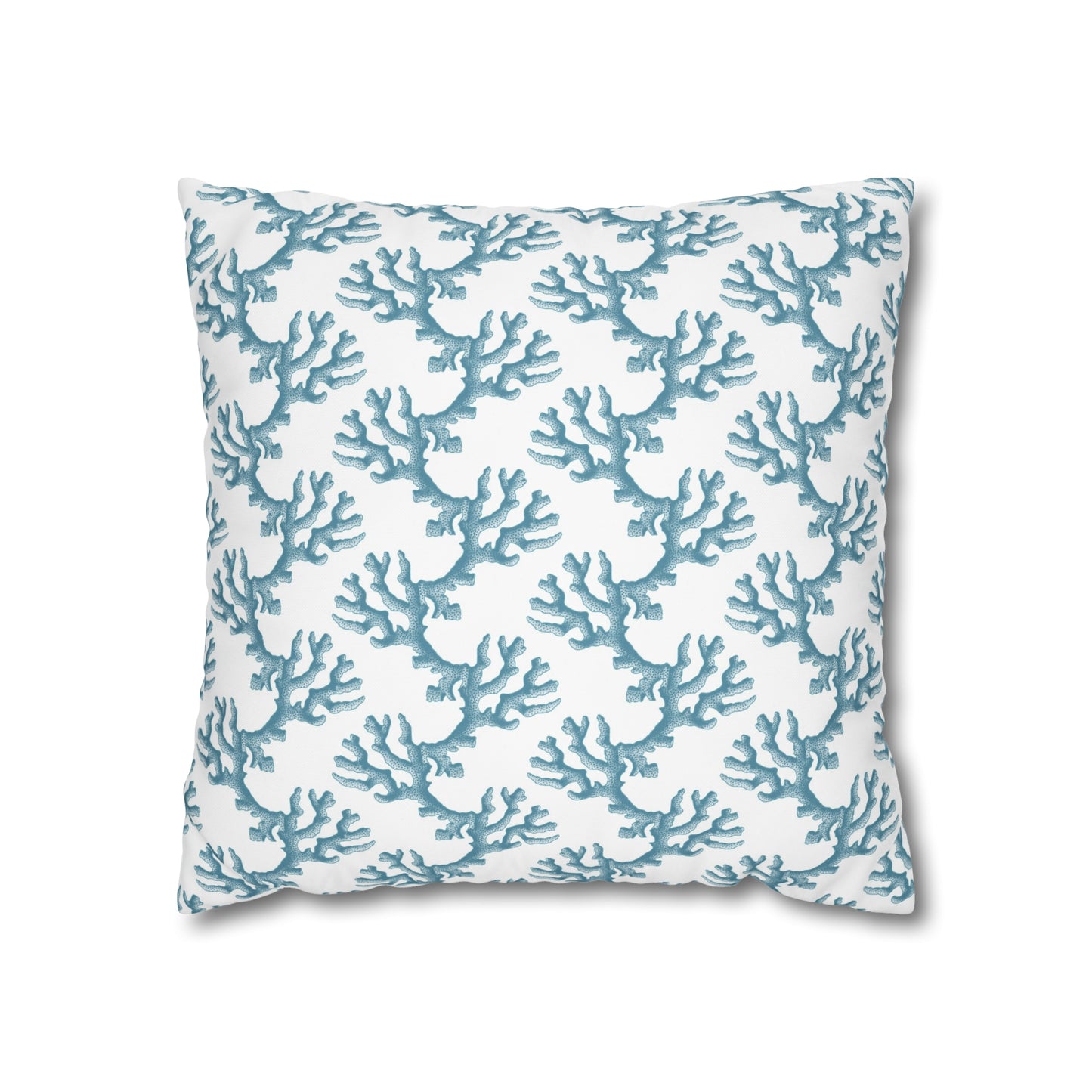 Blue Coral II Canvas Pillowcase