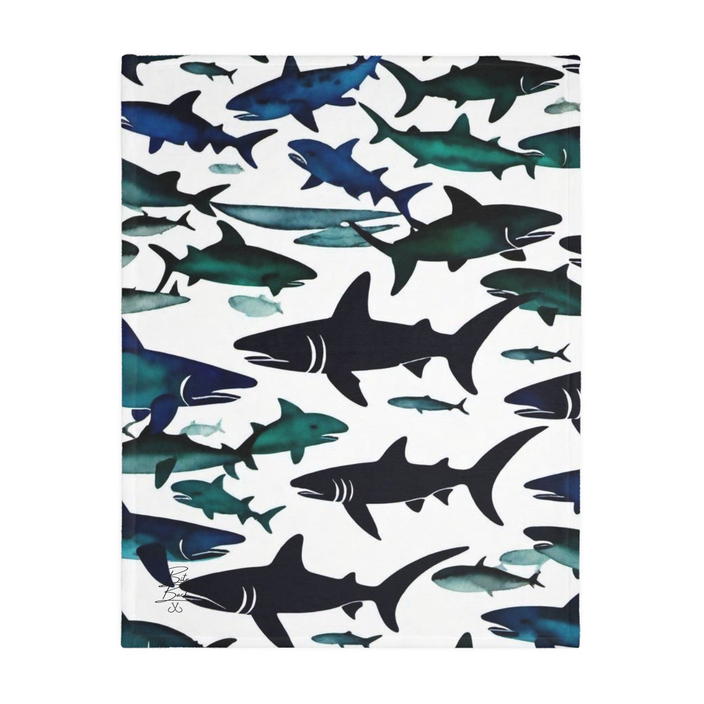 Sharkey's Velveteen Minky Blanket (Two-sided print)