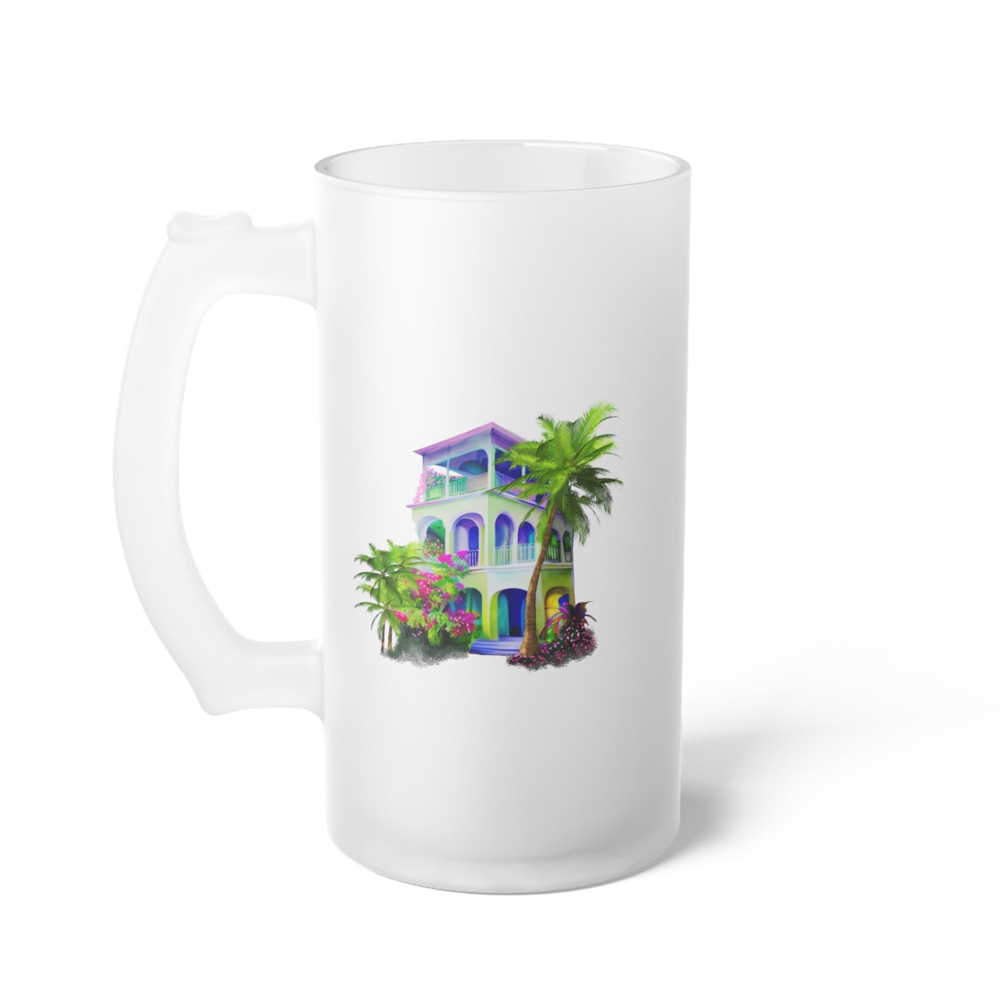 Key West-Frosted Glass Beer Mug