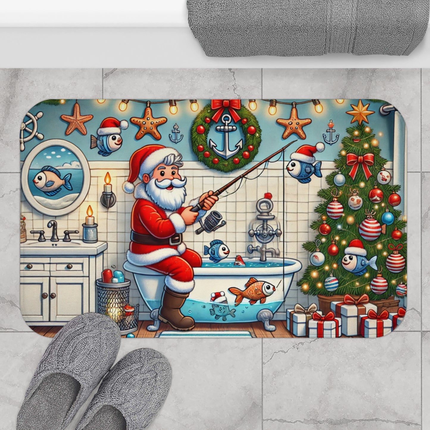 Christmas Bath Mat