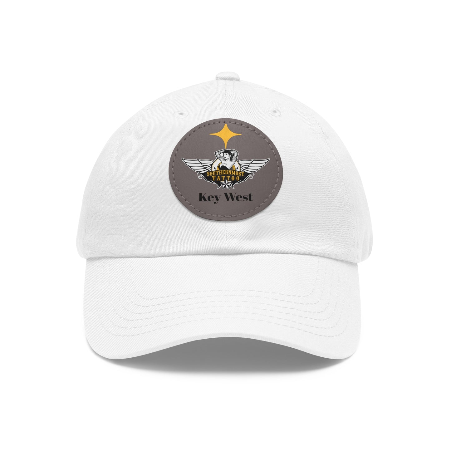 Southernmost Tattoo Hat with Leather Patch (Round)