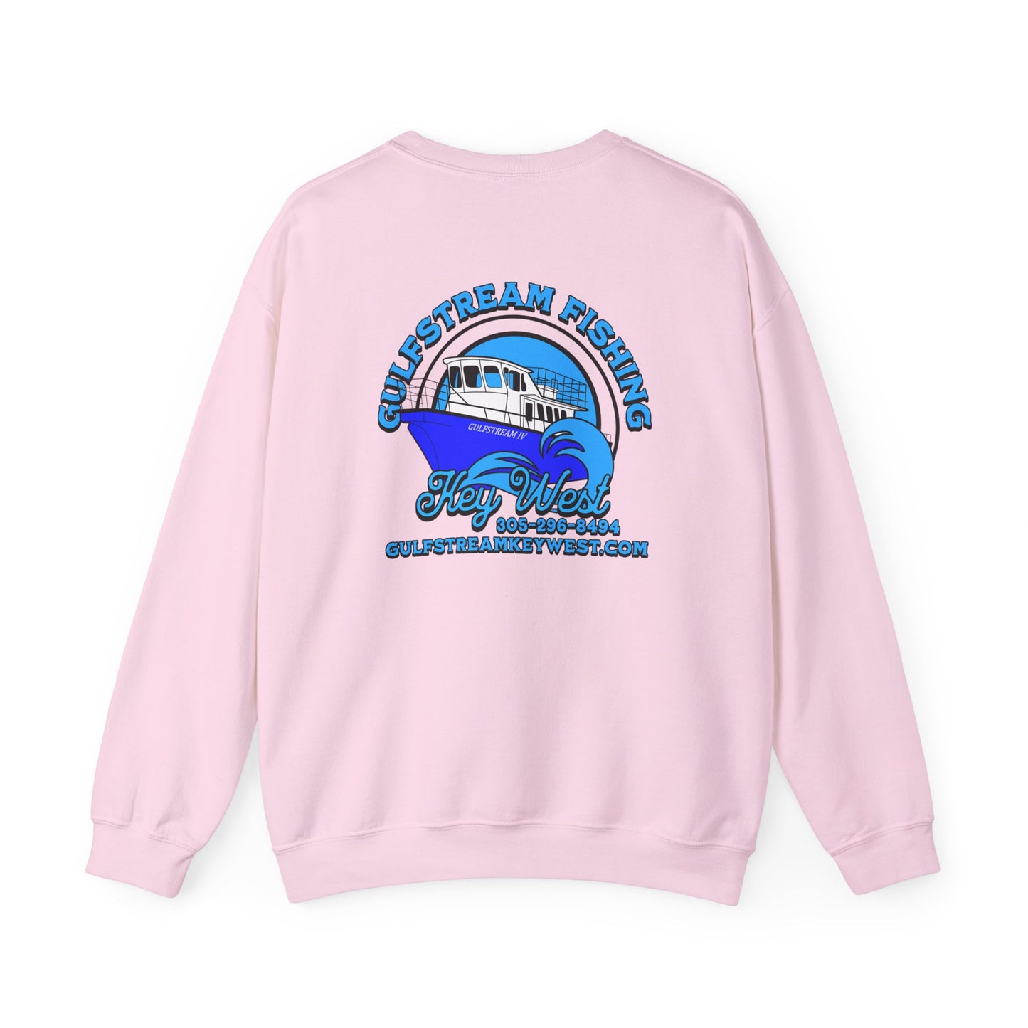 Gulfstream Fishing Crewneck Sweatshirt — Key West Boat Graphic