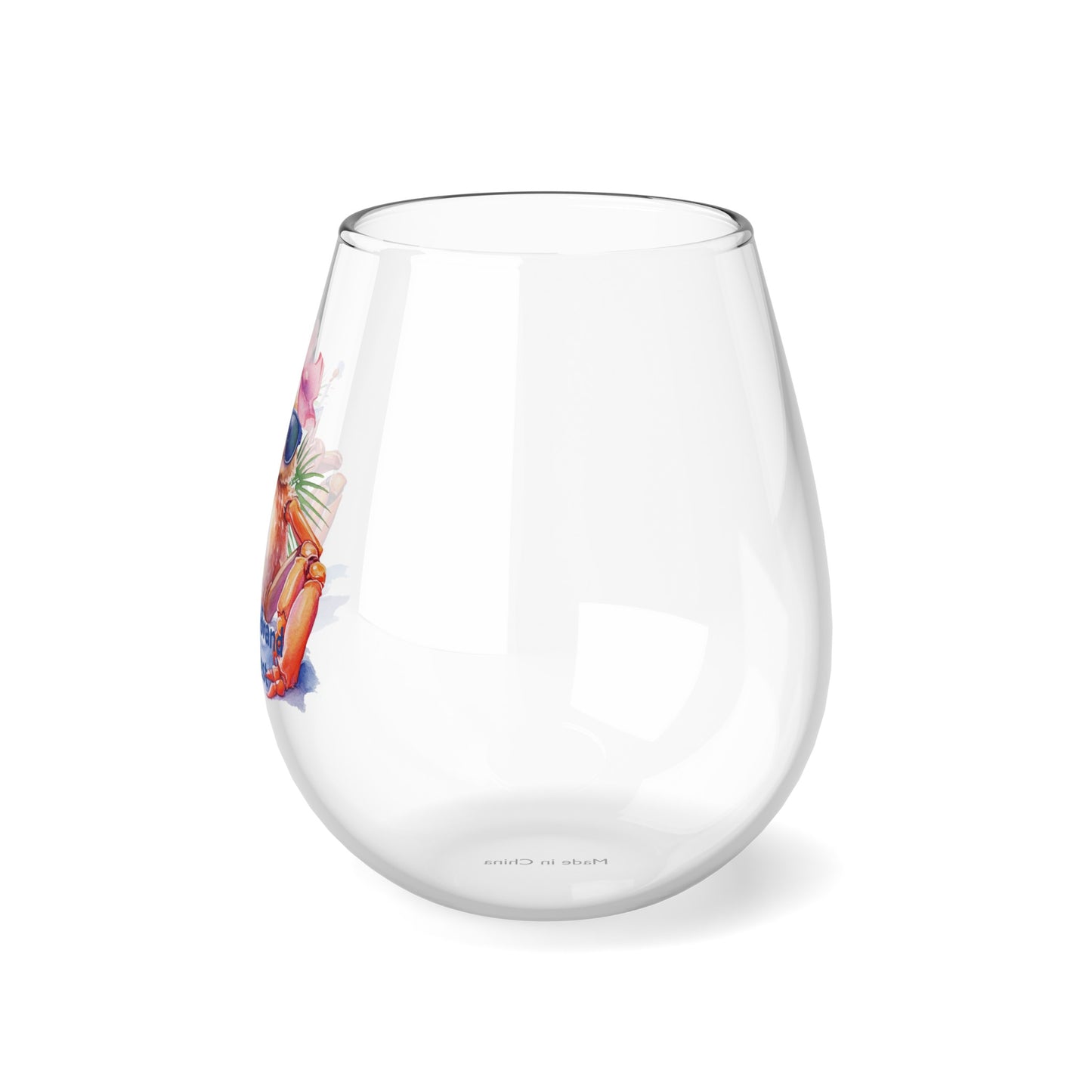 Tropical Bliss Wine Glass Collection-Beachy Crab Charm