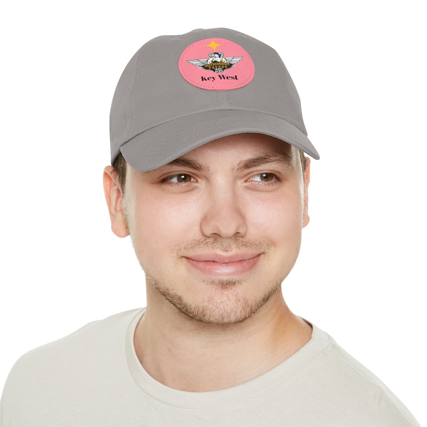 Southernmost Tattoo Hat with Leather Patch (Round)