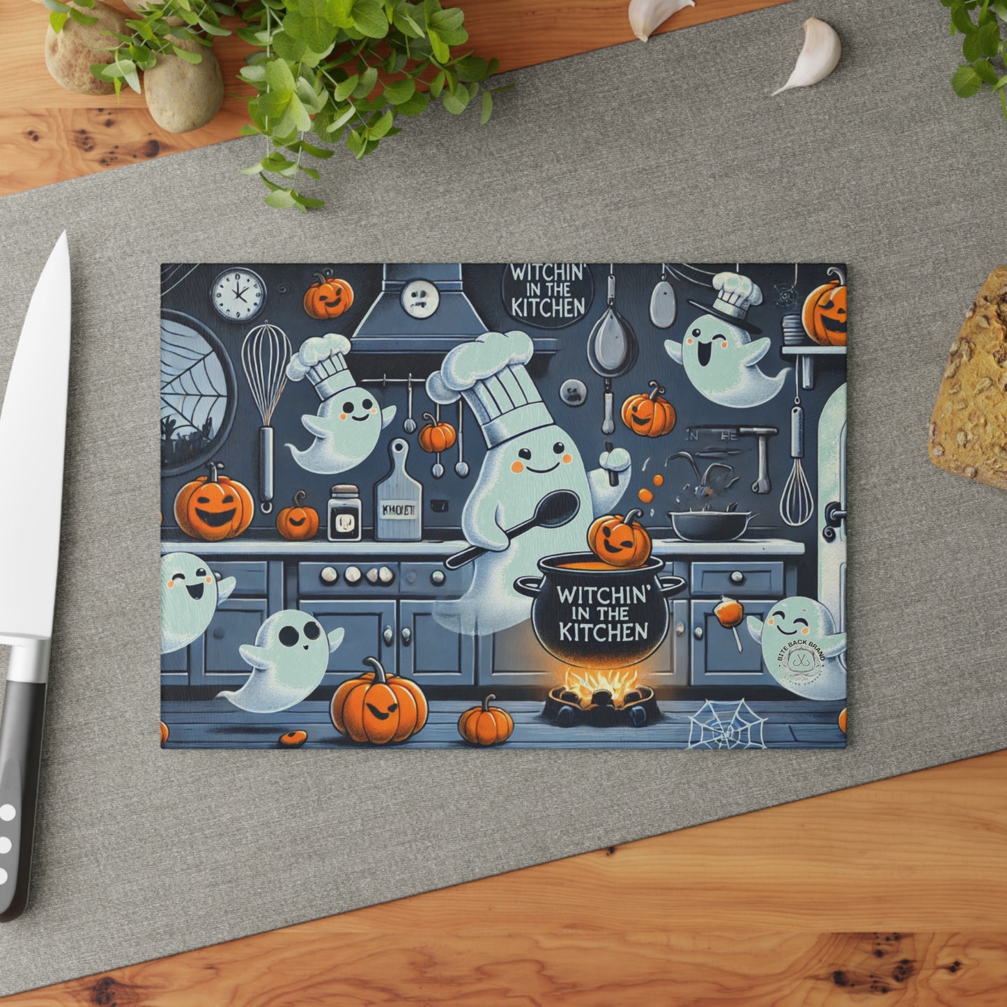 Halloween Glass Cutting Board