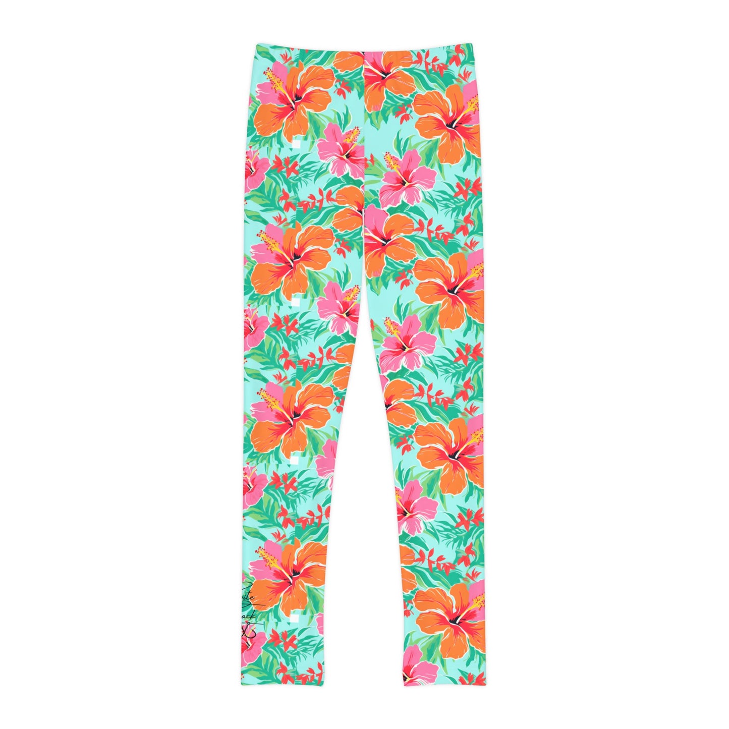 Paradise Hibiscus Bloom Leggings-Youth Full-Length Leggings