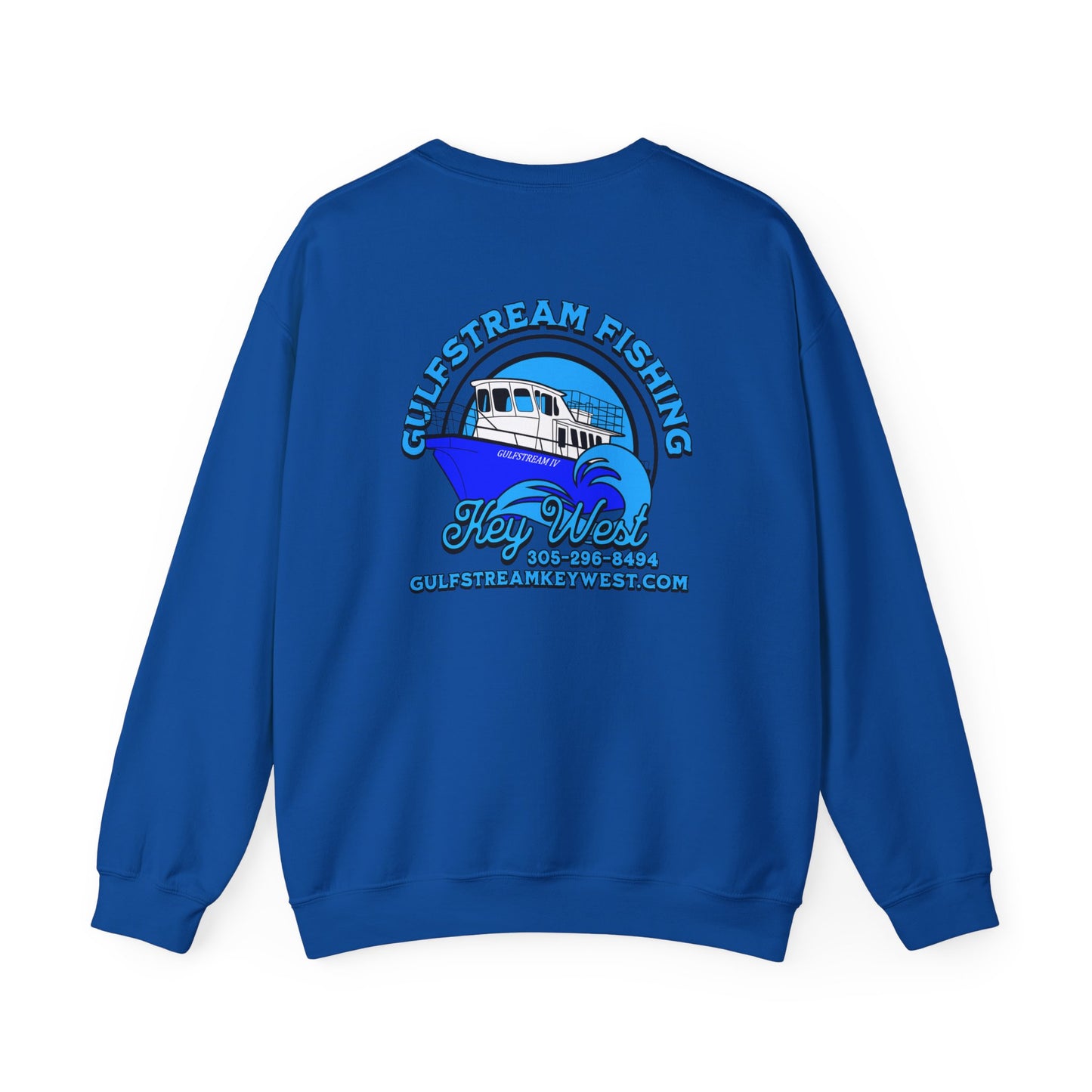Gulfstream Fishing Crewneck Sweatshirt — Key West Boat Graphic
