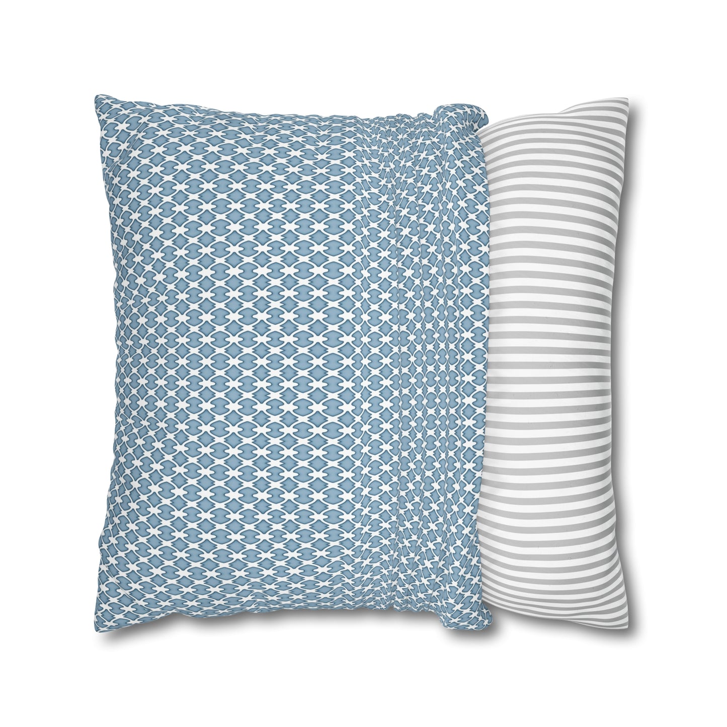 Blue Lattice Canvas Pillowcase