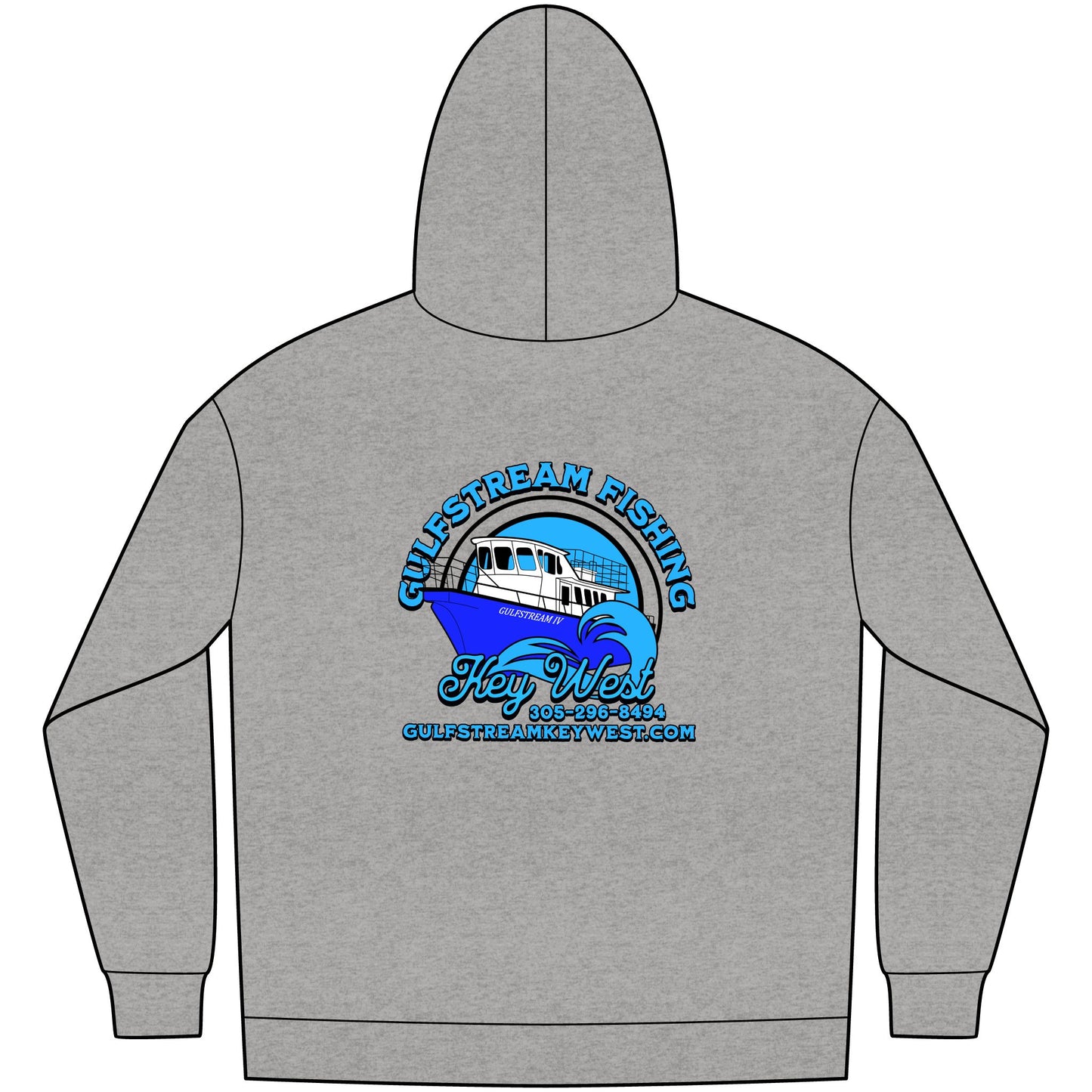 Gulfstream Fishing Hoodie — Key West Fishing Boat Logo Sweatshirt