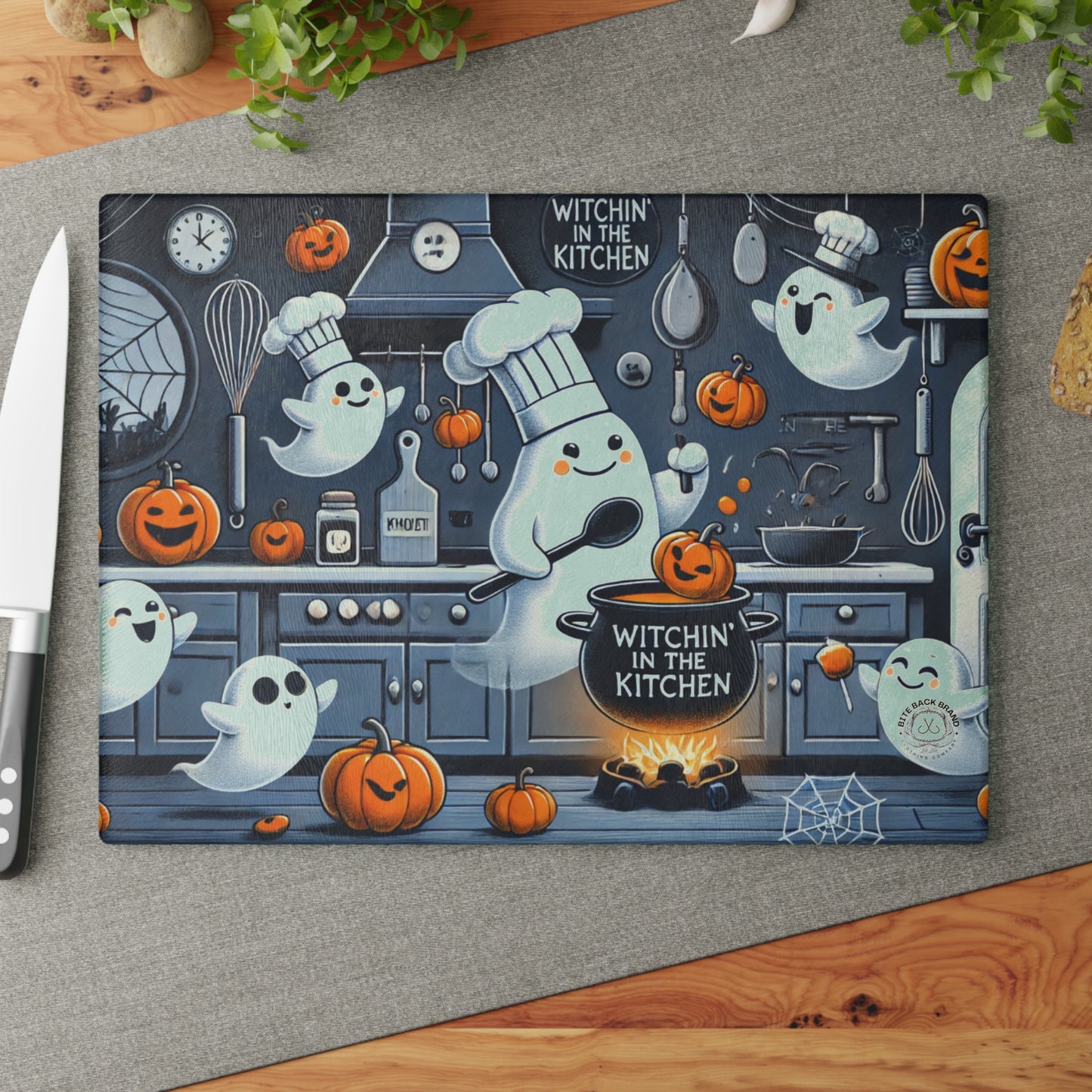 Halloween Glass Cutting Board