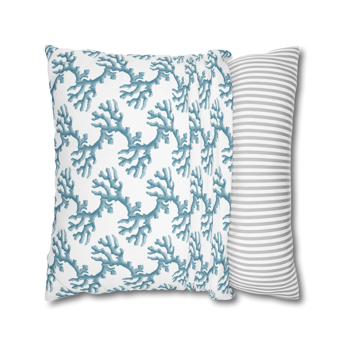 Blue Coral II Canvas Pillowcase