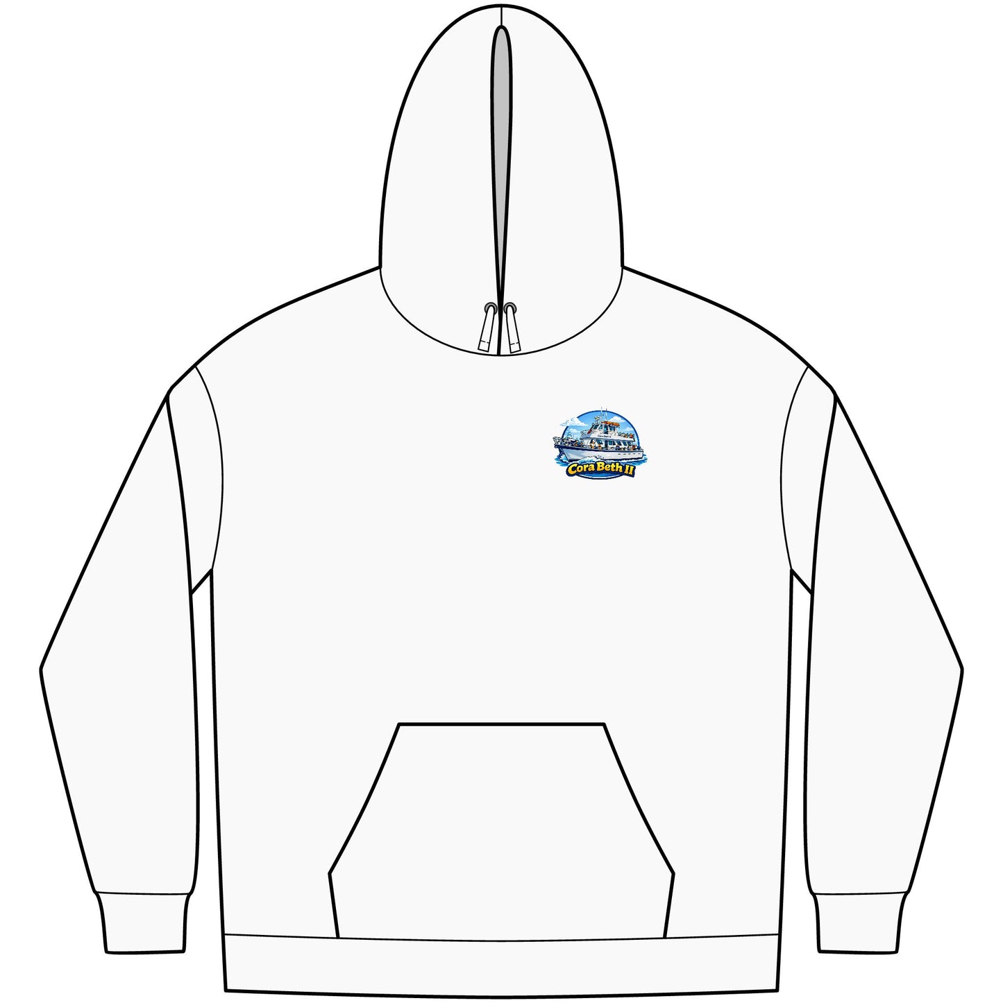 Boat Hoodie — “Cora Beth II” Key West Fishing & Charter Crew Sweatshirt