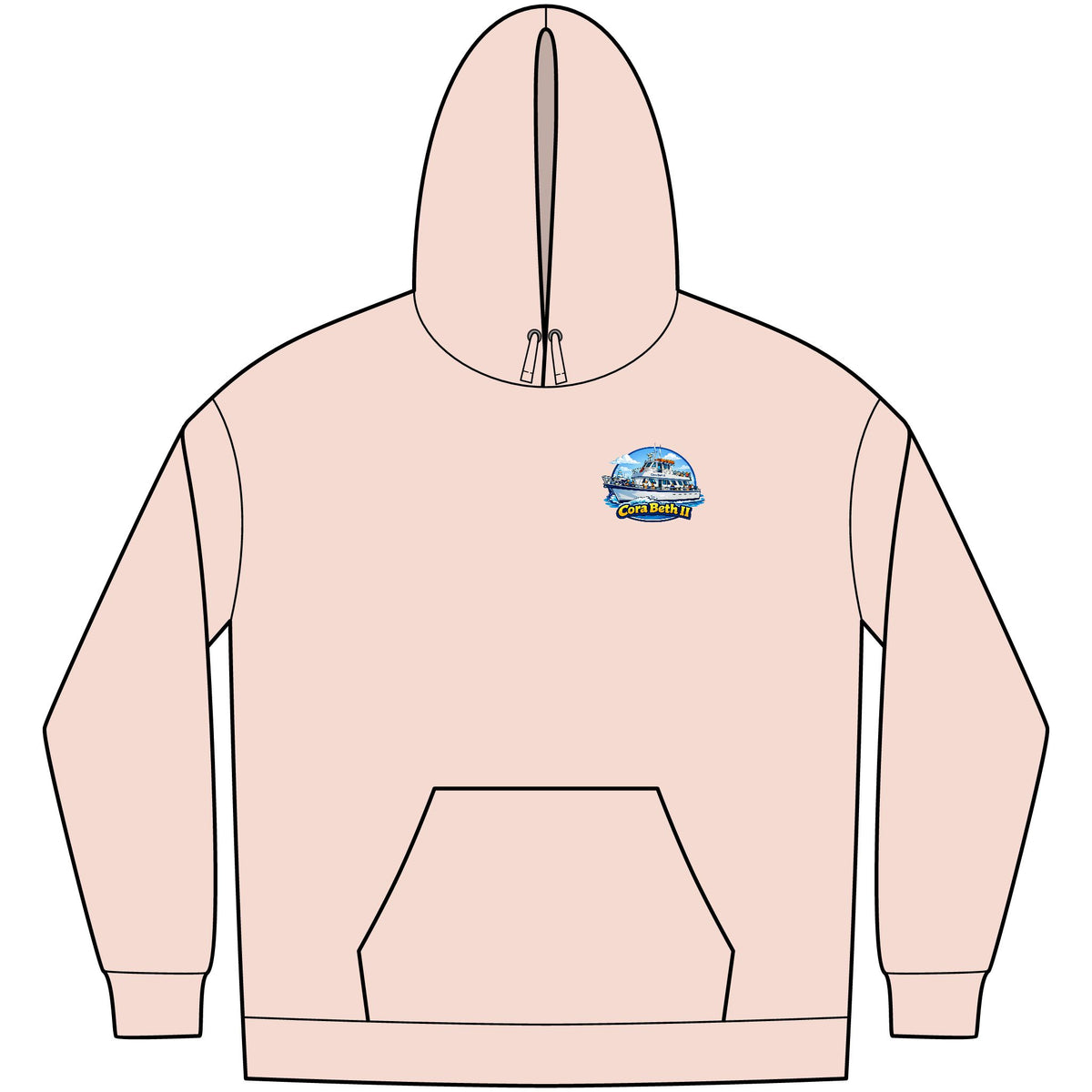 Boat Hoodie — “Cora Beth II” Key West Fishing & Charter Crew Sweatshirt