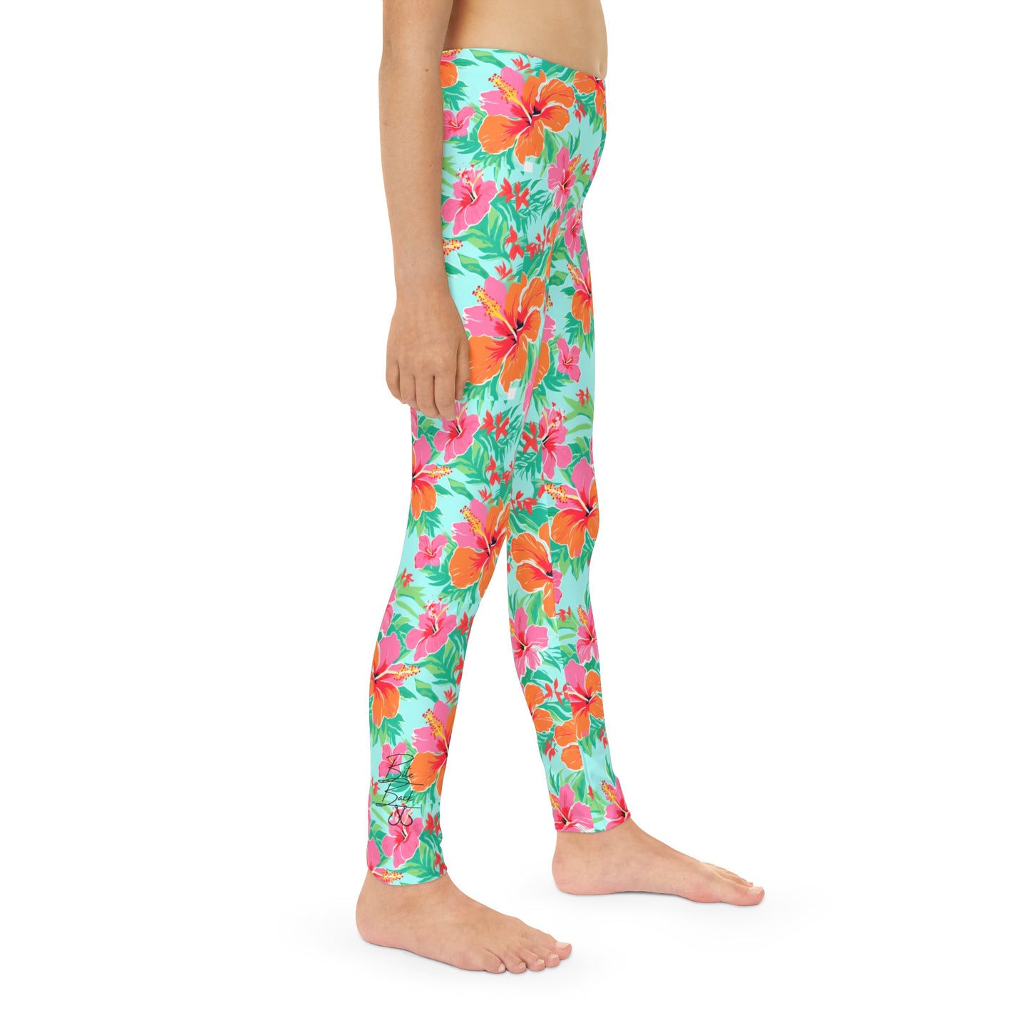 Paradise Hibiscus Bloom Leggings-Youth Full-Length Leggings