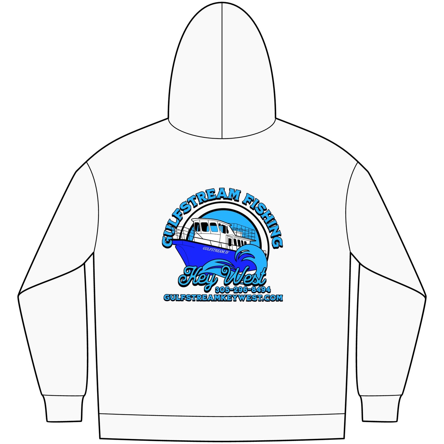 Gulfstream Fishing Hoodie — Key West Fishing Boat Logo Sweatshirt