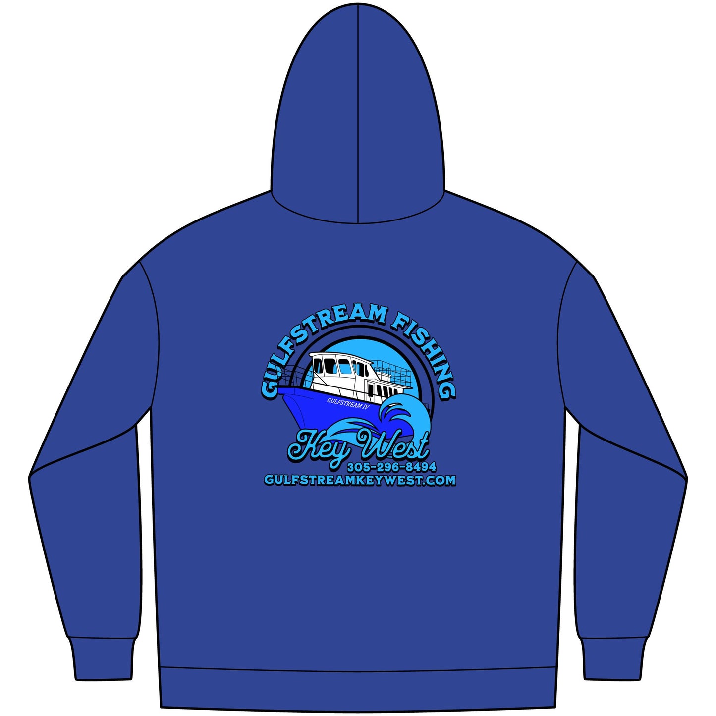 Gulfstream Fishing Hoodie — Key West Fishing Boat Logo Sweatshirt
