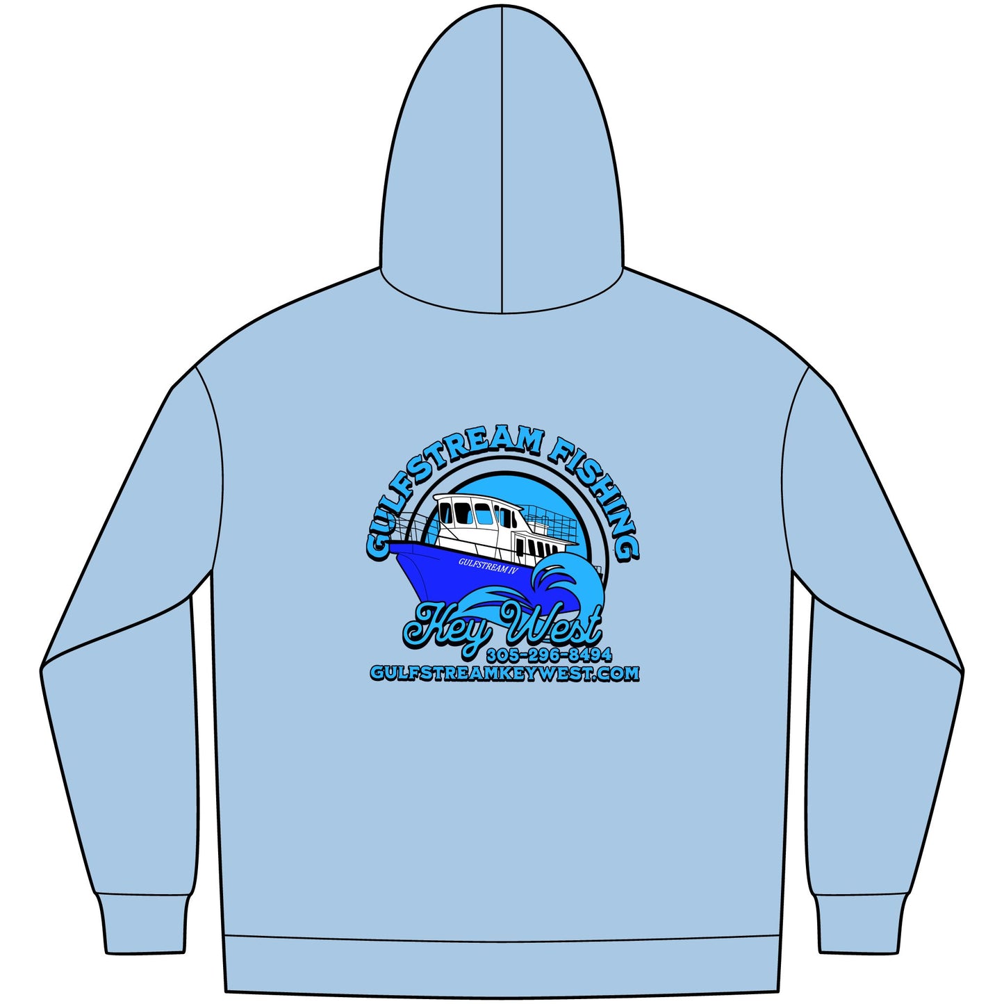 Gulfstream Fishing Hoodie — Key West Fishing Boat Logo Sweatshirt