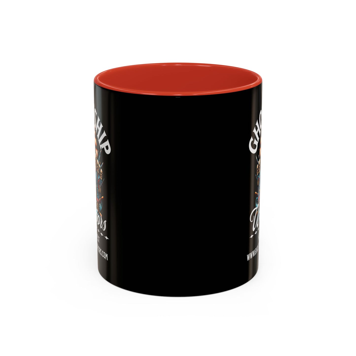 Ghost Ship Warriors Coffee Mug — Pirate Skull Accent Mug (11/15 oz)