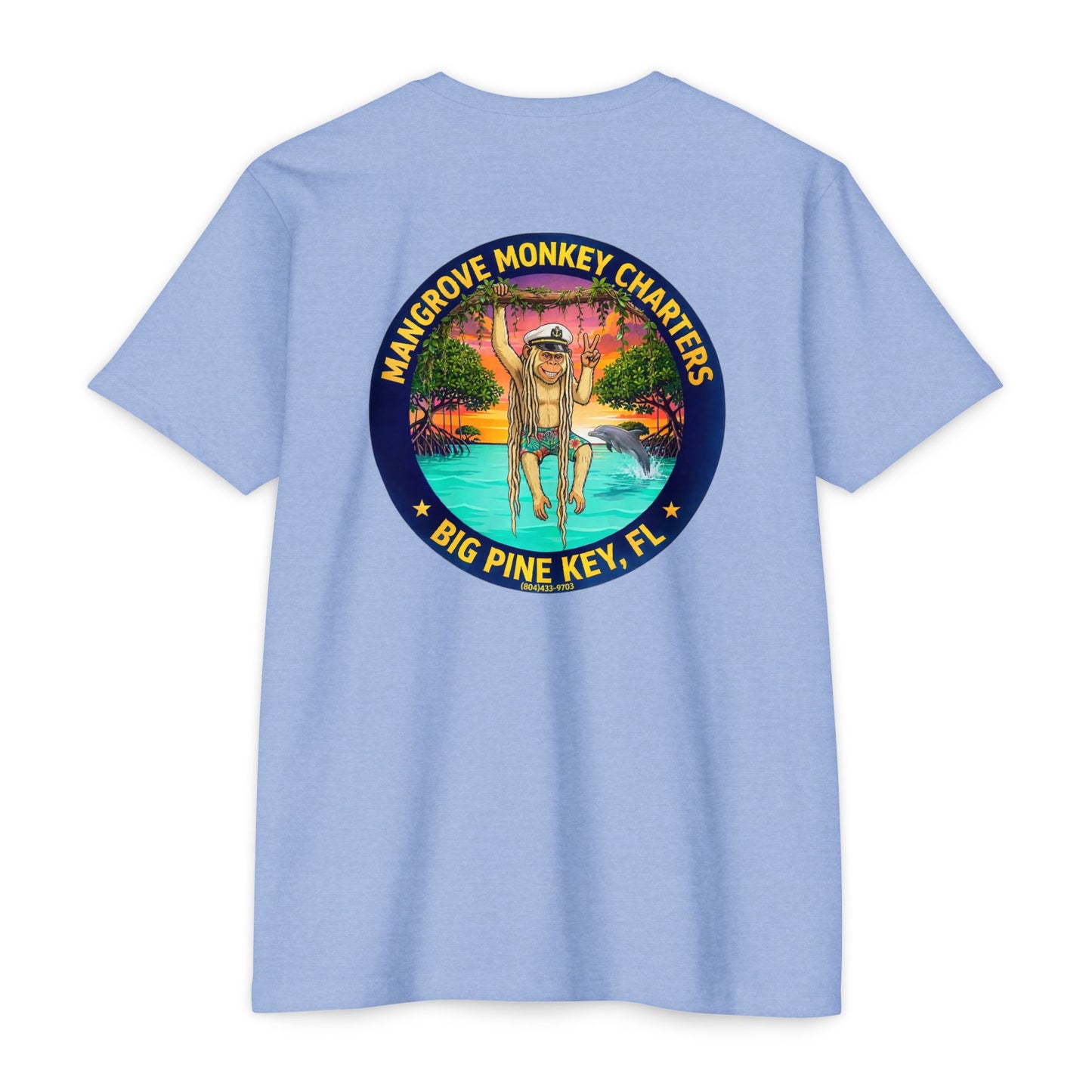 Mangrove Monkey Charters T-Shirt — Big Pine Key Boat Tour Tee