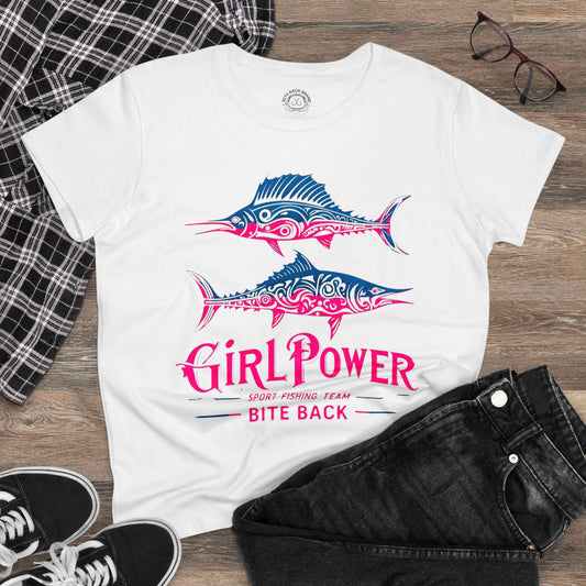 Woman Power Fishing Team  Cotton Tee