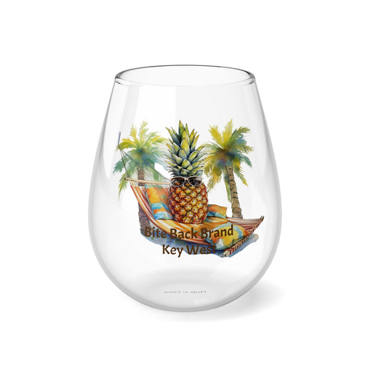 Tropical Bliss Wine Glass Collection-Pineapple Paradise