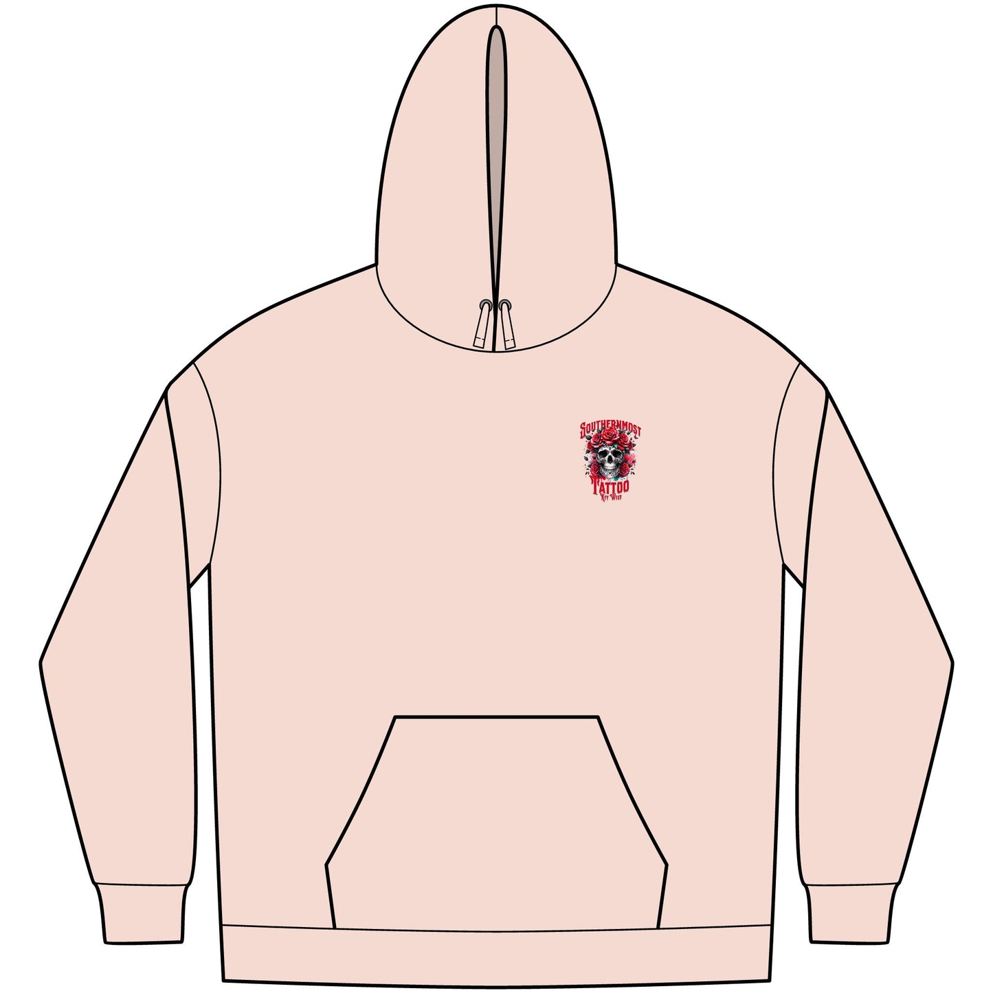 Southernmost Tattoo Skull & Roses Hoodie