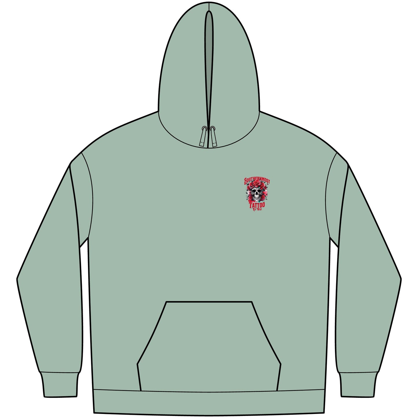 Southernmost Tattoo Skull & Roses Hoodie