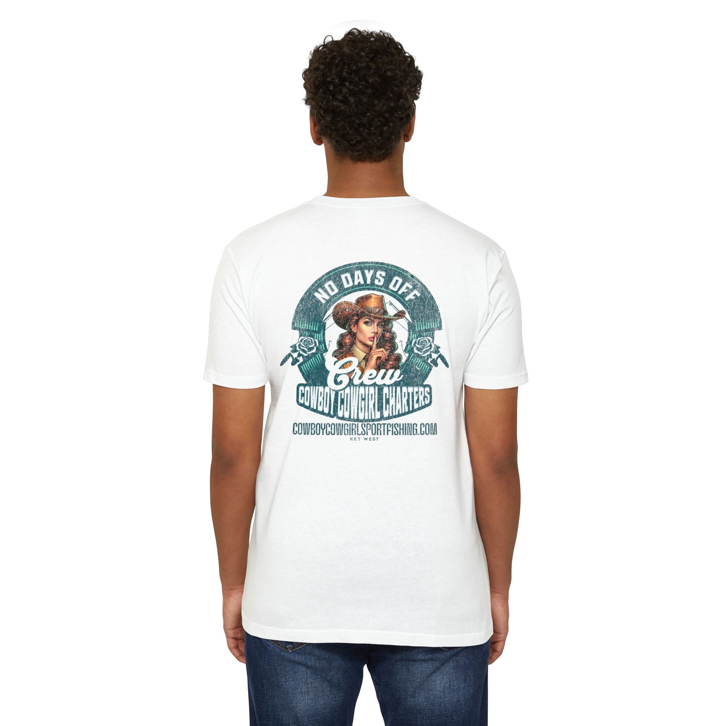 Cowboy Cowgirl Crew T-Shirt — "No Days Off" Western Graphic FISHING Tee