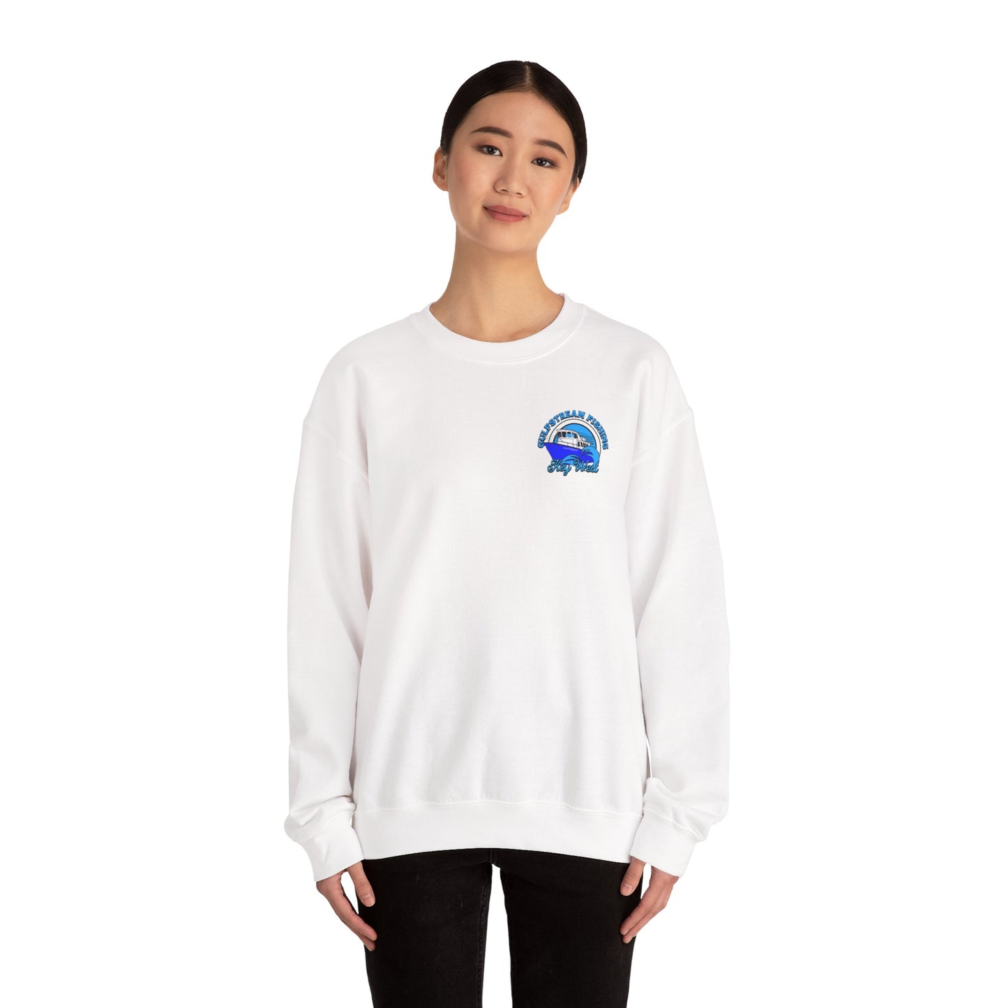 Gulfstream Fishing Crewneck Sweatshirt — Key West Boat Graphic