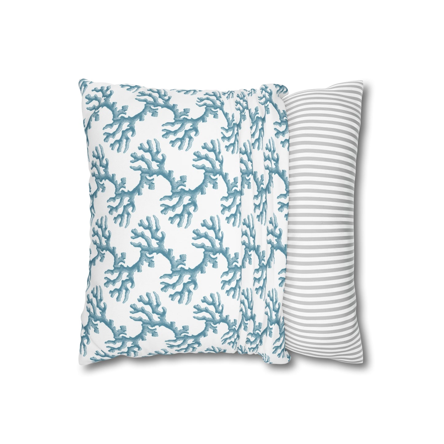 Blue Coral II Canvas Pillowcase