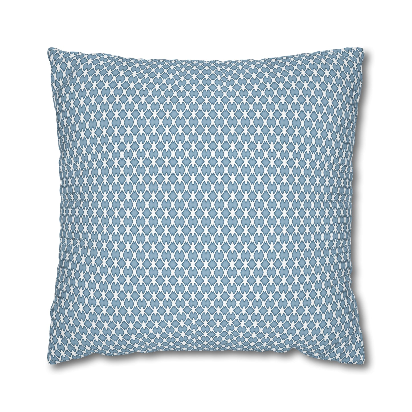 Blue Lattice Canvas Pillowcase