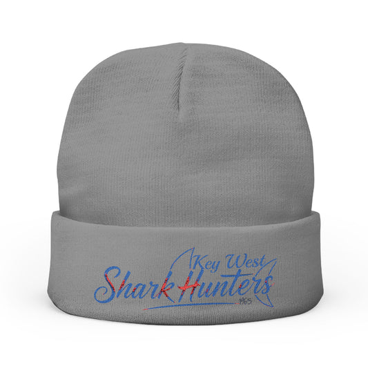 Knit Beanie with Shark Hunters Embroidery, Cozy Headwear for Adventurers, Outdoor Activities, Unique Gift for Fishermen, Fashionable [...]
