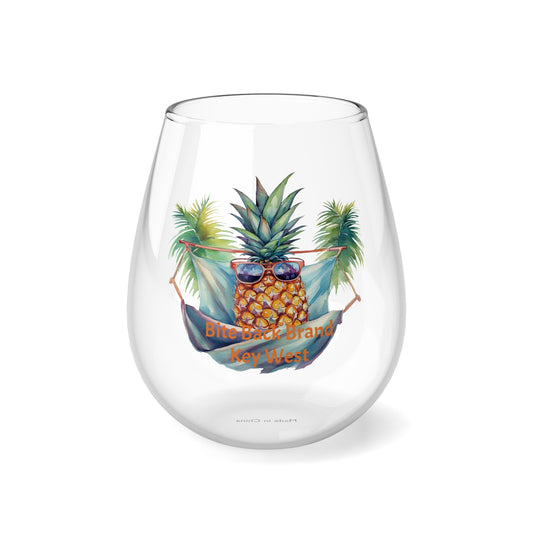 Tropical Bliss Wine Glass Collection-Hammock Pineapple Bliss