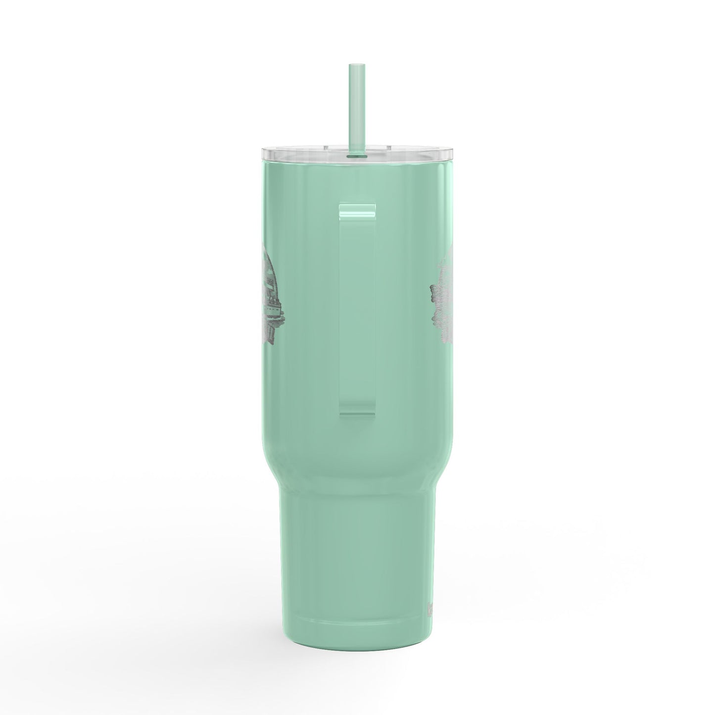 40oz Insulated Tumbler with Lid & Handle — Personalized Engraved Scenic Design (Cora Beth)