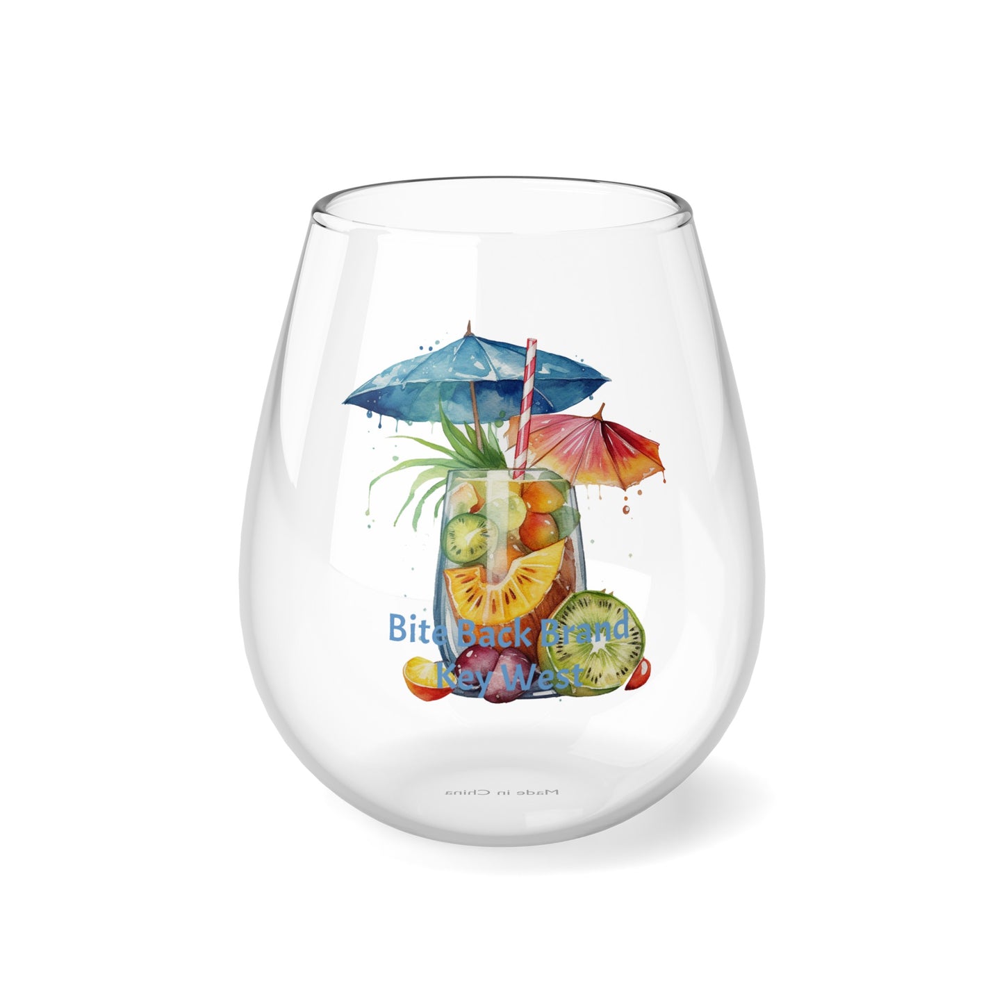 Tropical Bliss Wine Glass Collection-Tropical Fruit Mixer